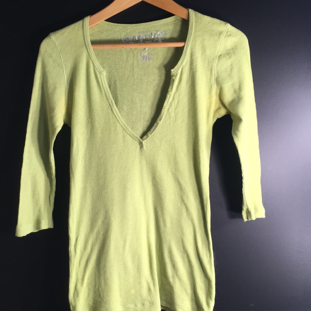 Aeropostale Aero 3/4 long sleeve green shirt M